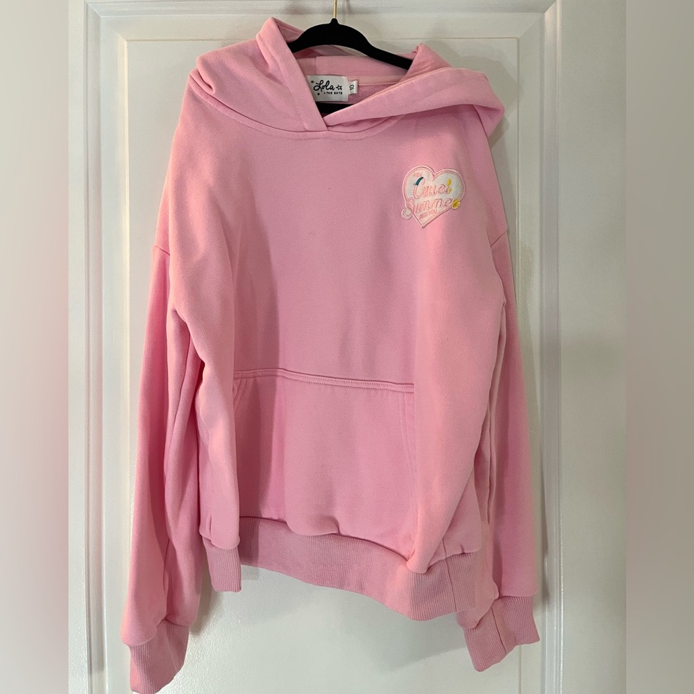 Lola + the boys PINK CRYSTAL SWIFTIE HOODIE